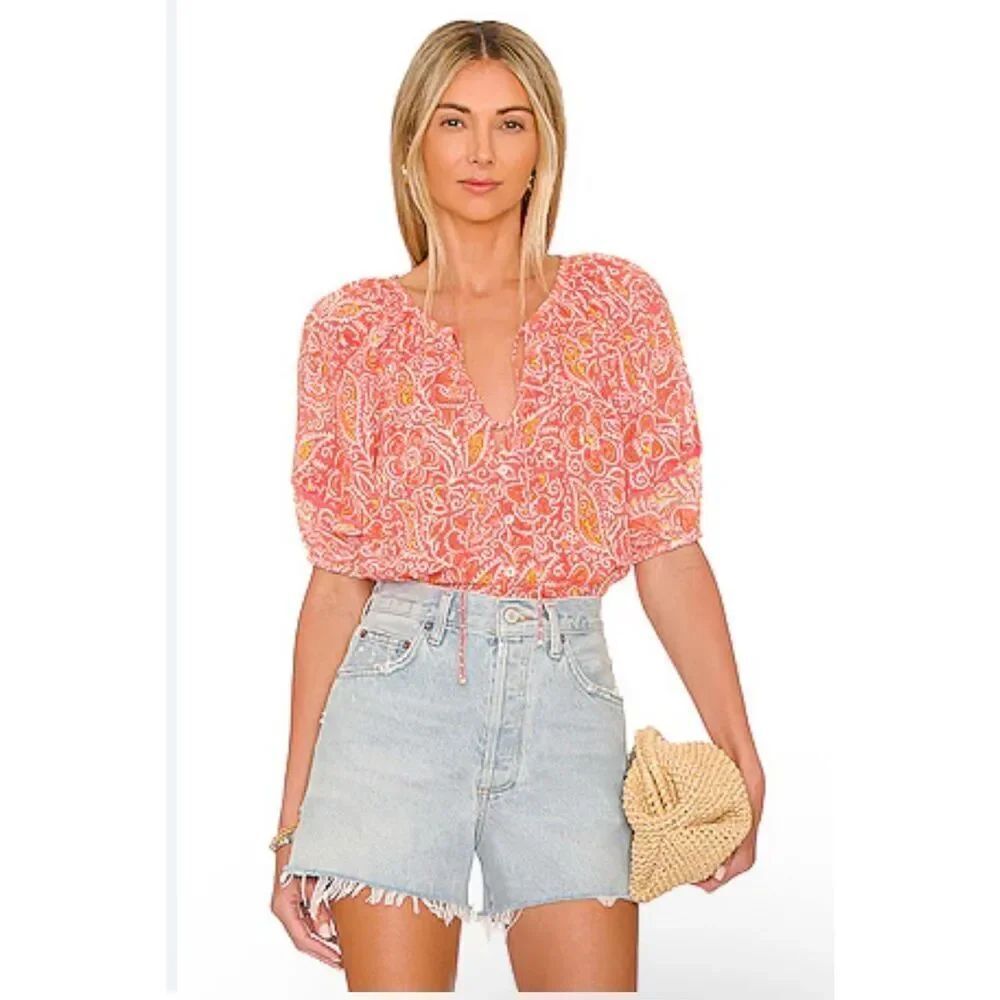 Cleabella Layla Blouse in blossom block print M